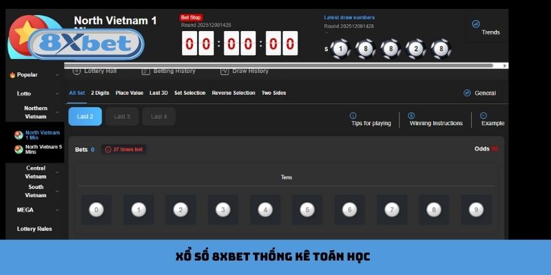 Xổ số 8xbet và các phương pháp thống kê toán học