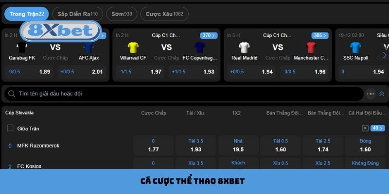 cá cược thể thao 8xbet