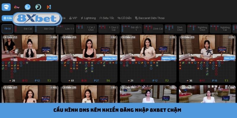 Cấu hình DNS kém cũng khiến đăng nhập 8xbet chậm