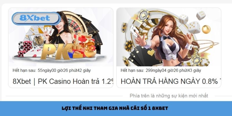 Lợi thế khi tham gia nhà cái số 1 8xbet